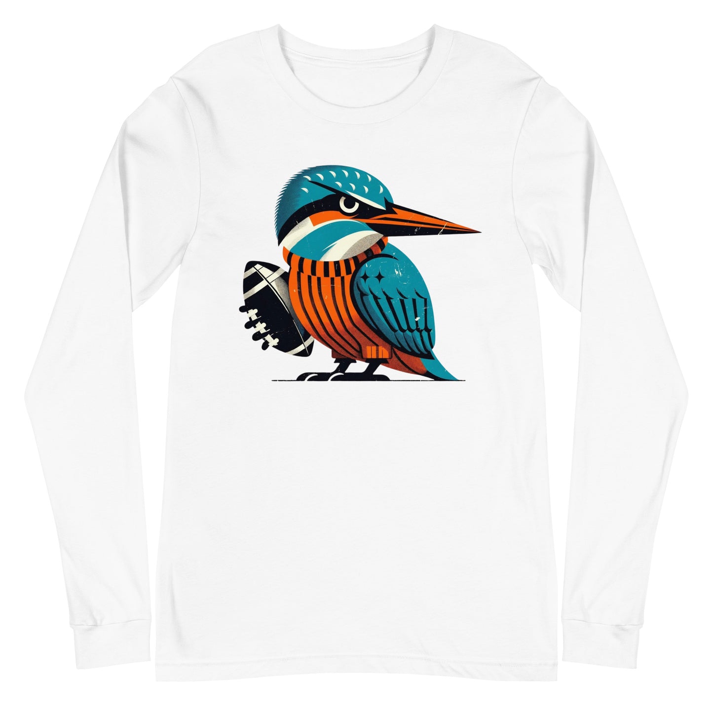 Champaign Kingfishers Vintage Rustic GameDay Threads Unisex Long Sleeve Tee