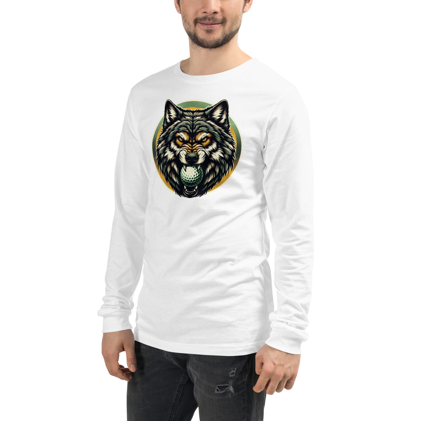 Par Wolf Golf Ball Outdoors Long Sleeve Tee