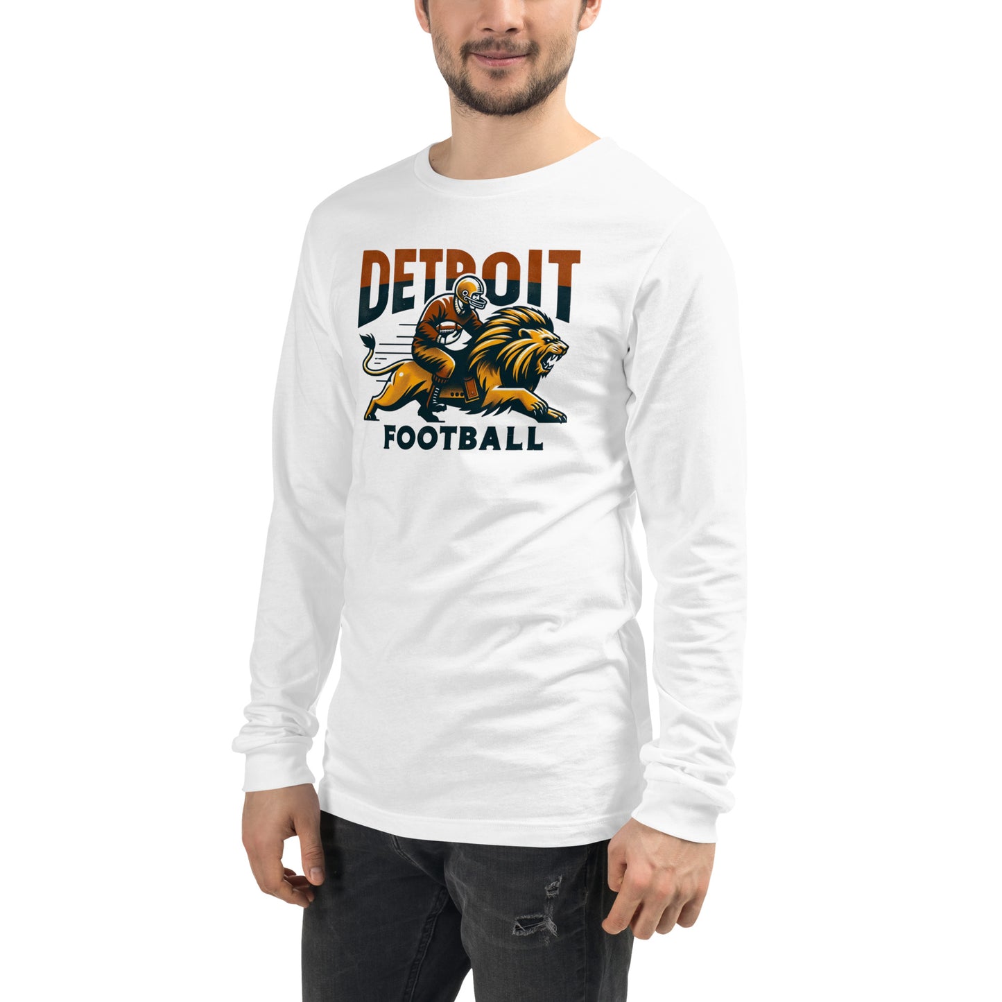 Detroit Football Unisex Long Sleeve Tee