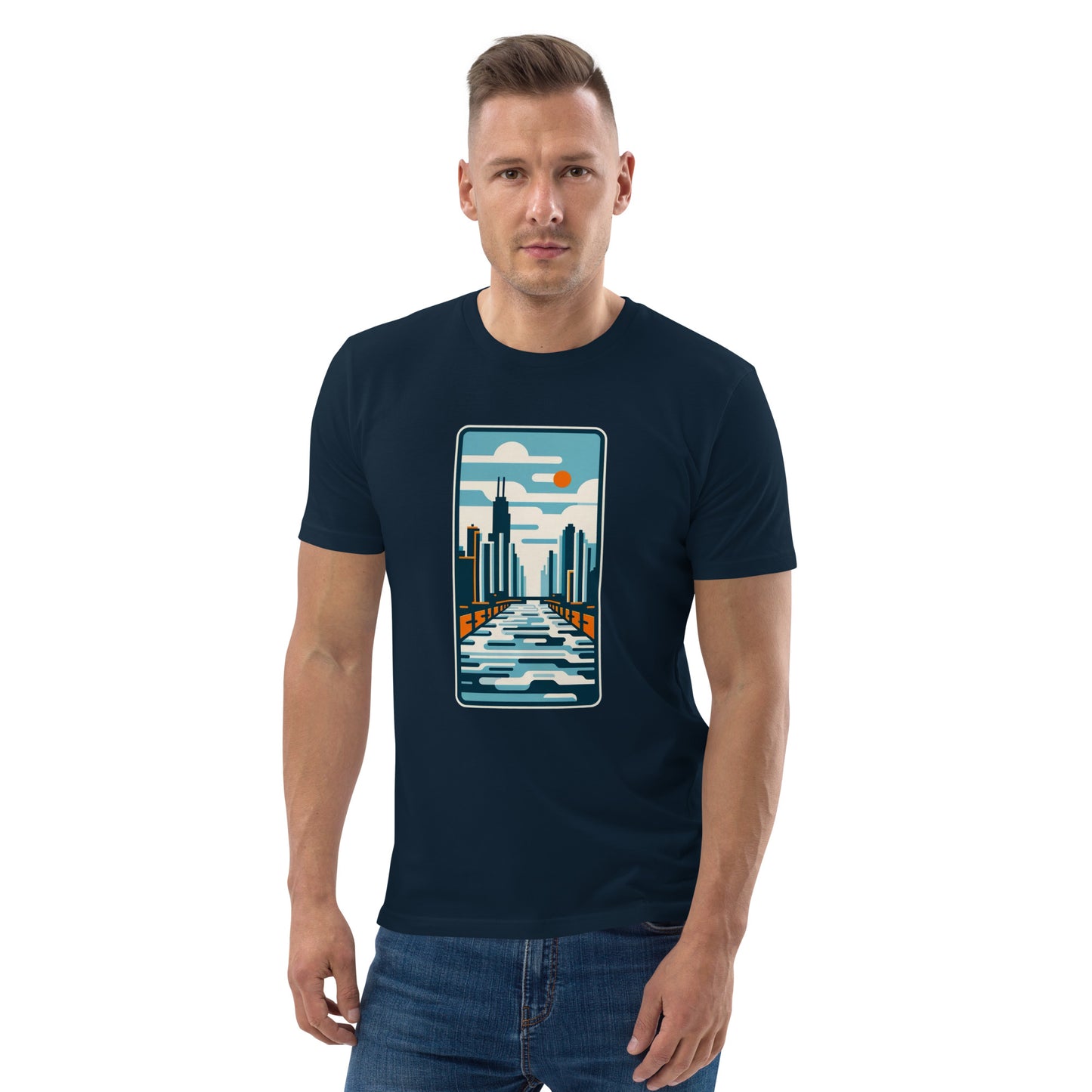 Illinois Waters Chicago River Unisex organic cotton t-shirt