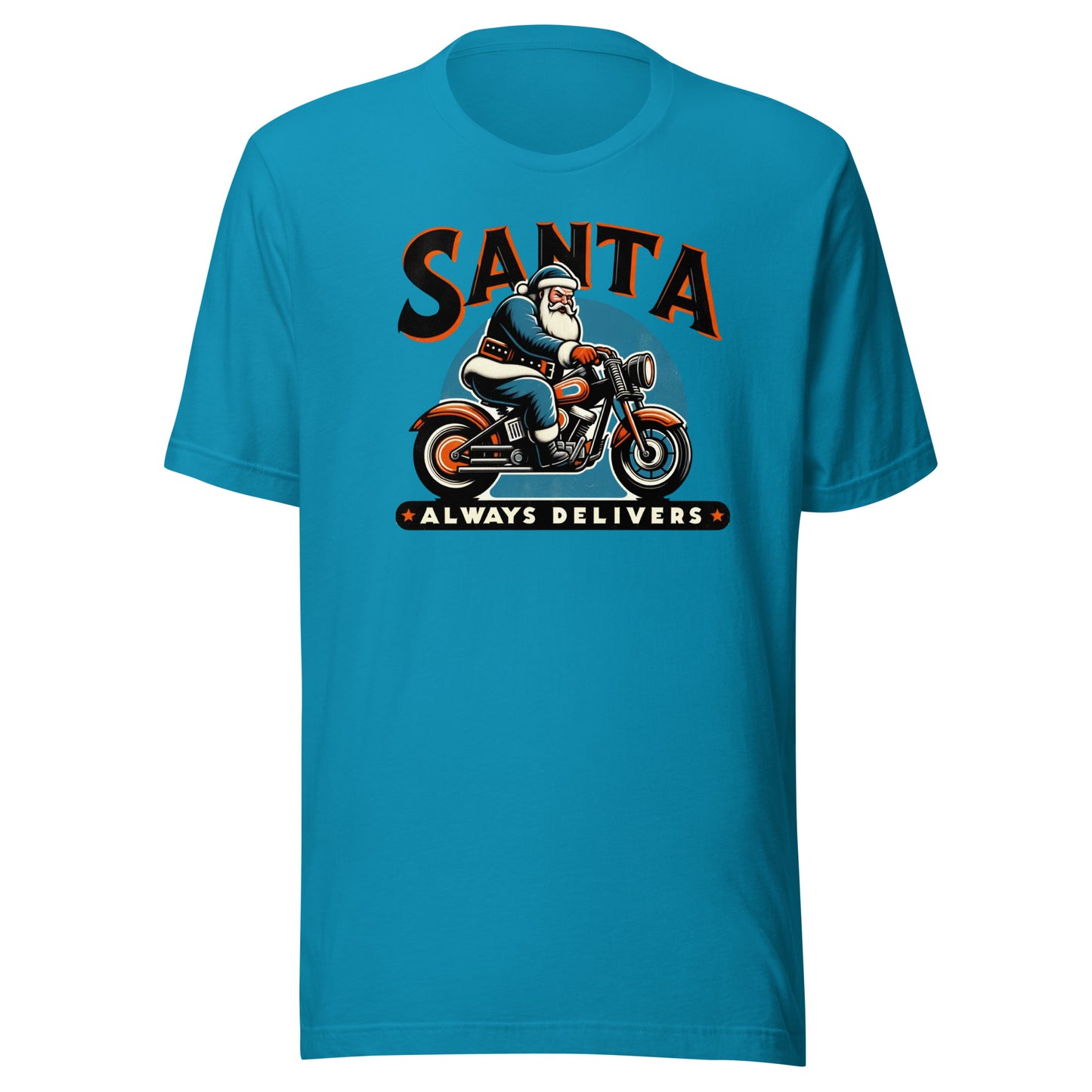 Santa Always Delivers Christmas Motorcycle Unisex t-shirt