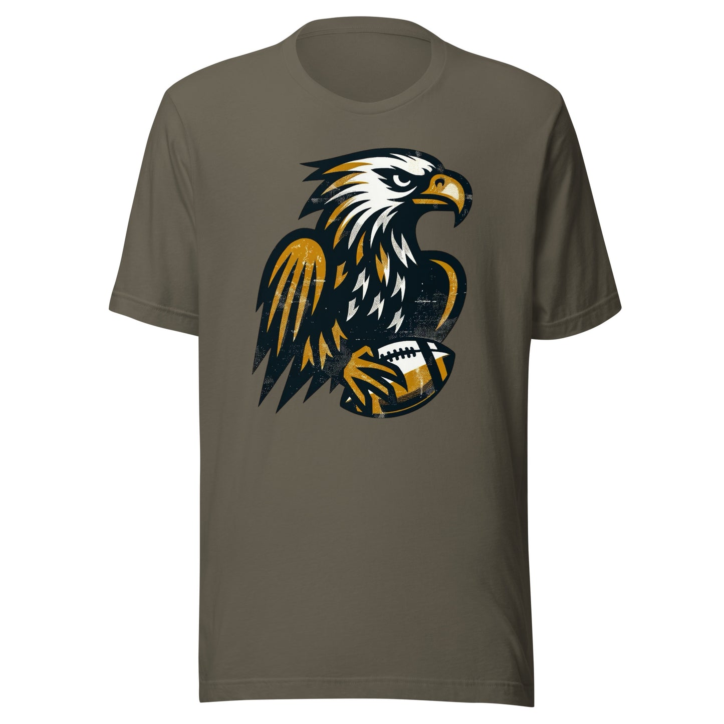 Iowa City Hawk Rustic Football Gridiron Gear Unisex Tee