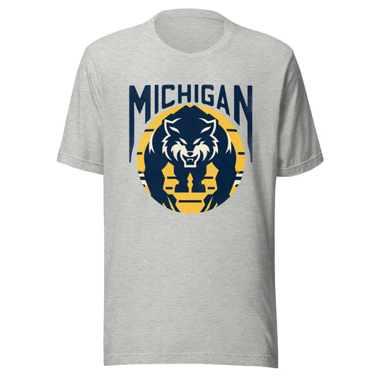 Ann Arbor Vintage Rustic College Gridiron Wolverines Unisex Tee