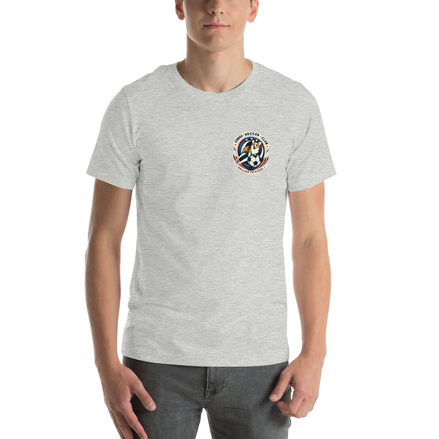 Corgi Soccer Club Rolling Potatoes Unisex t-shirt