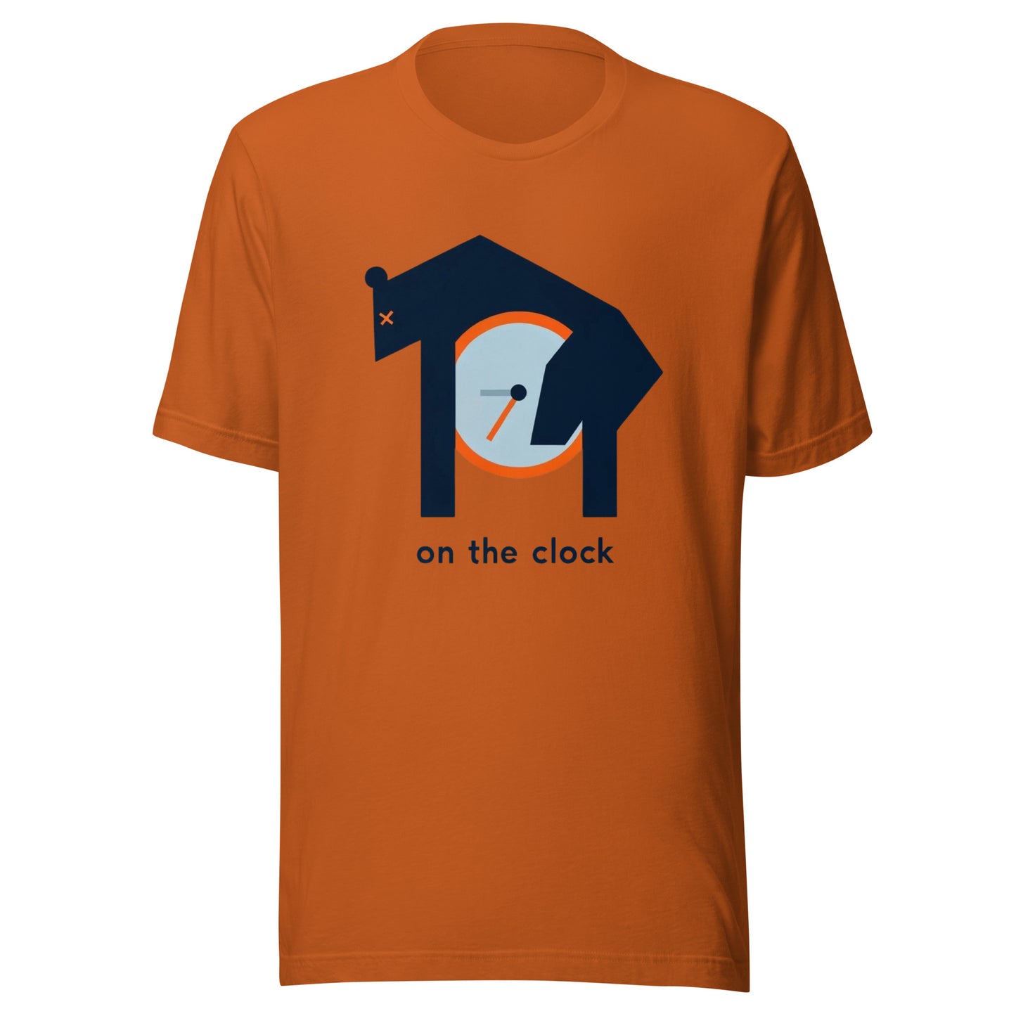 Draft Passed Out Bear "On The Clock" Minimalistic Graphic Tee Unisex t-shirt