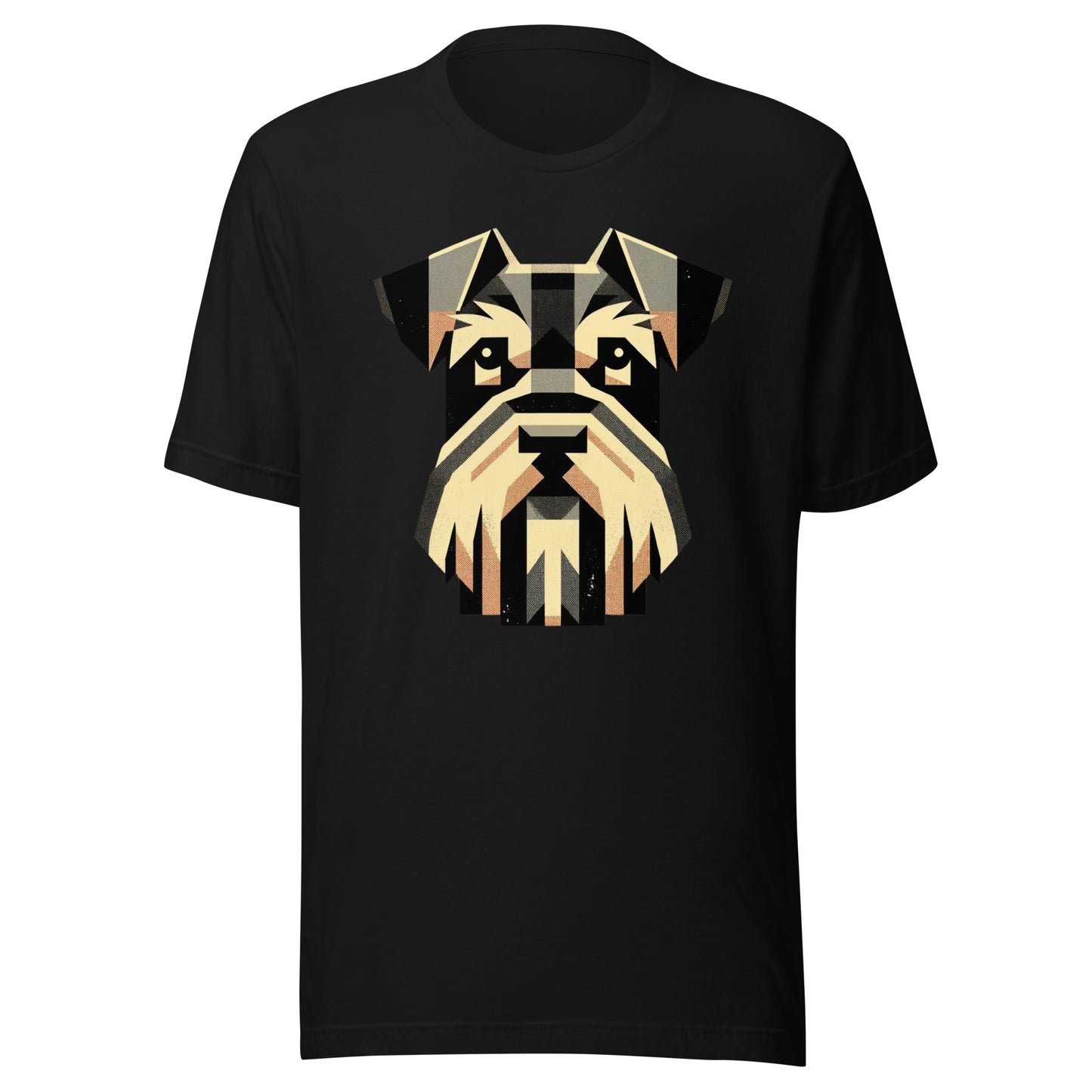 Iron Paws: Schnauzer Dog Stance - Bold Monochrome Guard Unisex t-shirt