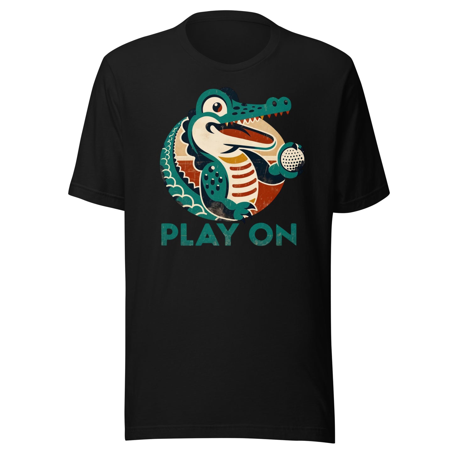 Golf Gator Play On Golfing Tee Unisex t-shirt