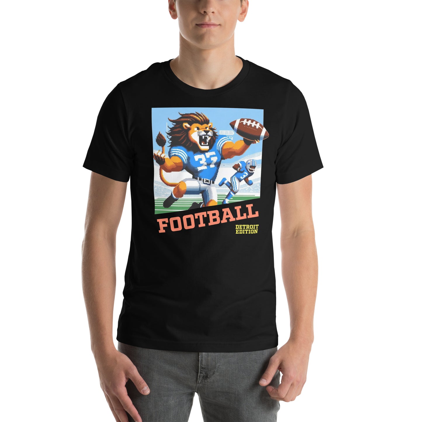Detroit Video Game Football Grrreat Catch Graphic Unisex t-shirt