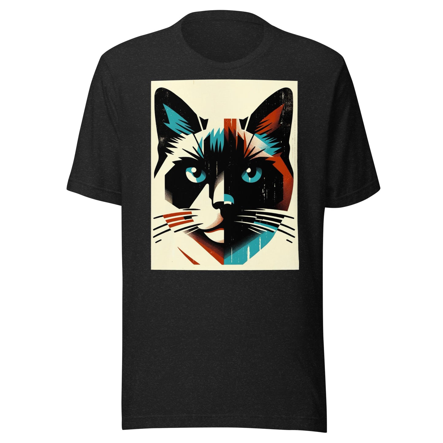 Iron Paws: Siamese Cat Elegance - Cream Hues, Contrasting Points Unisex t-shirt