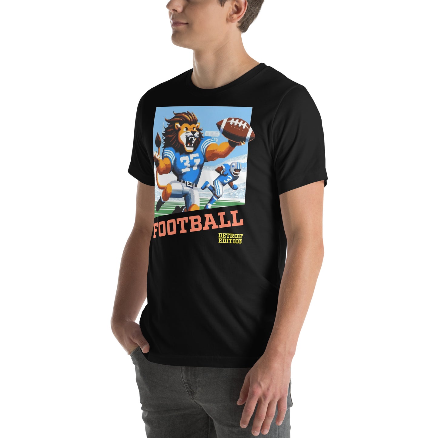 Detroit Video Game Football Grrreat Catch Graphic Unisex t-shirt