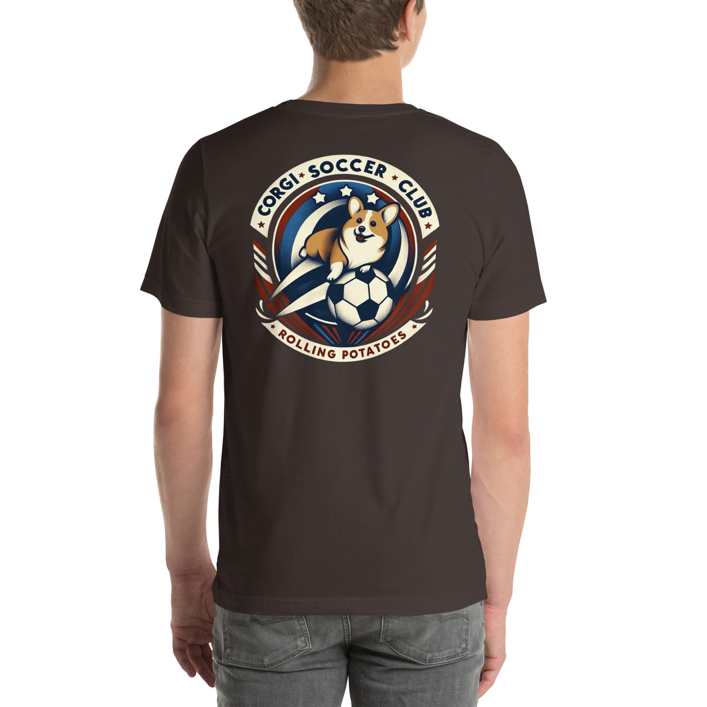 Corgi Soccer Club Rolling Potatoes Unisex t-shirt
