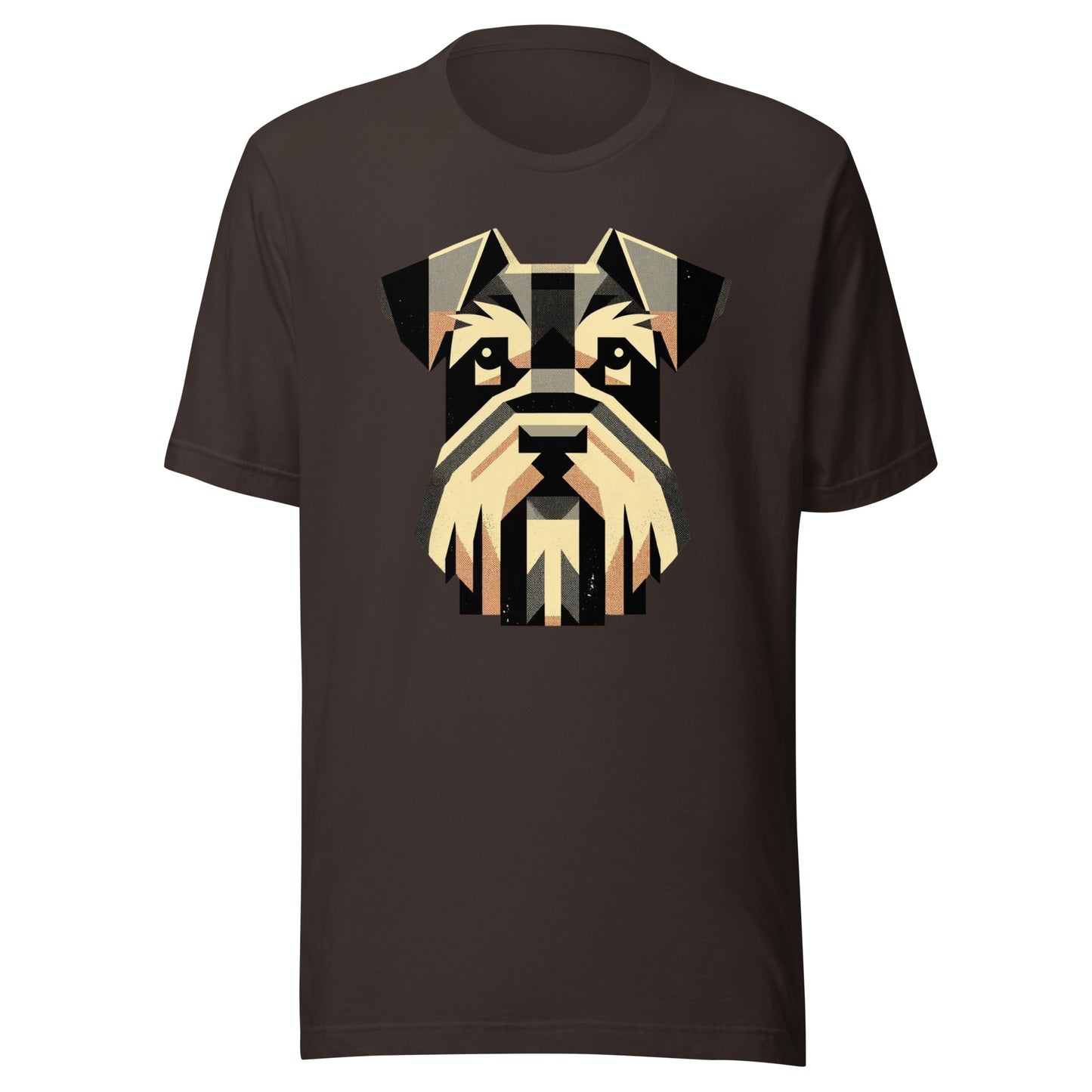 Iron Paws: Schnauzer Dog Stance - Bold Monochrome Guard Unisex t-shirt