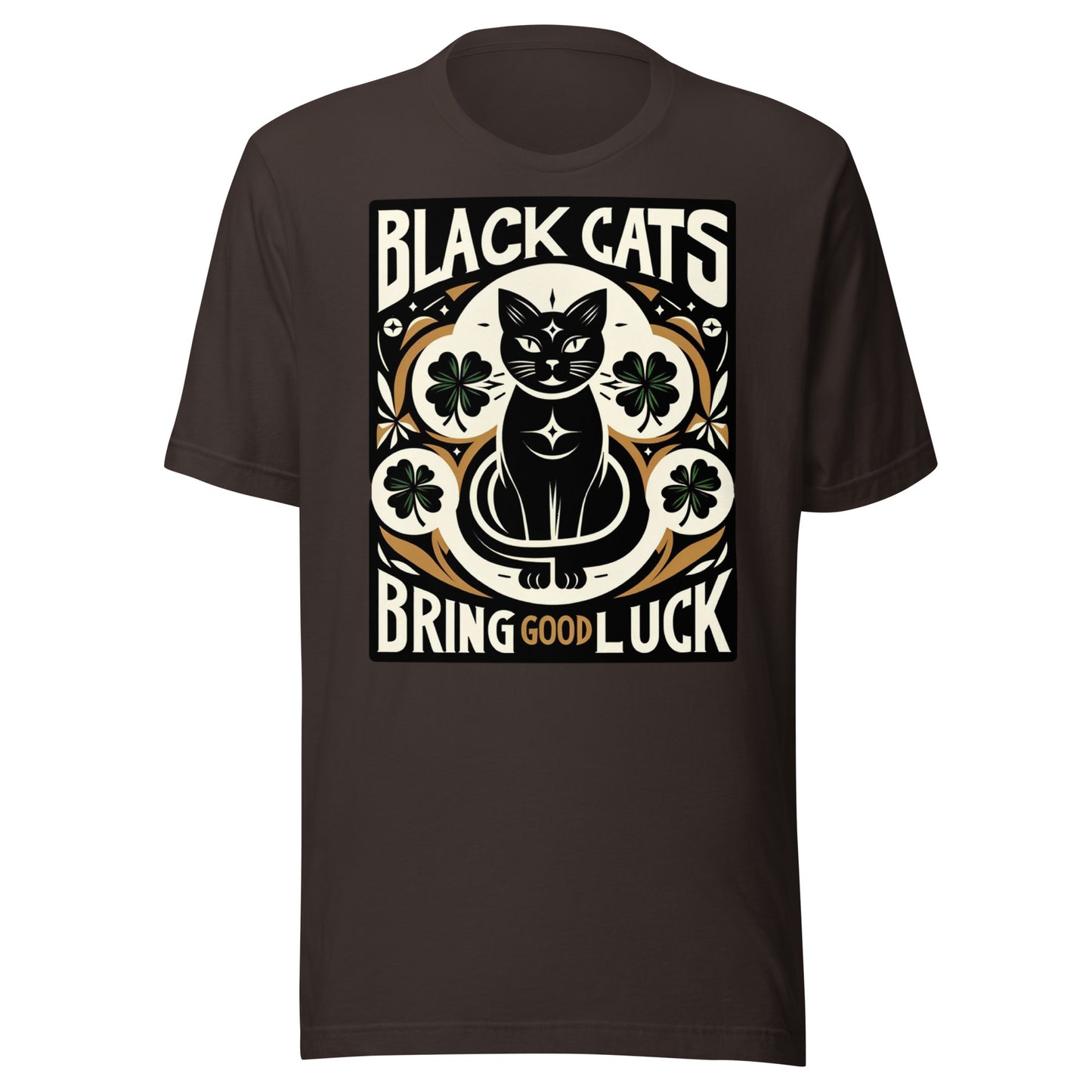 Black Cats Bring Good Luck Graphic Unisex t-shirt