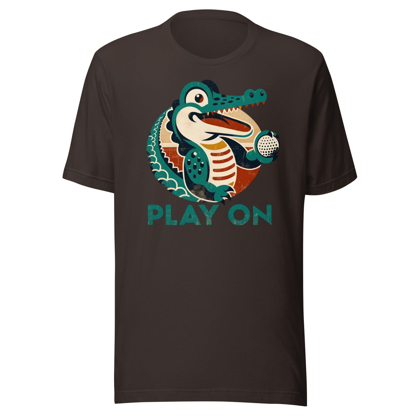 Golf Gator Play On Golfing Tee Unisex t-shirt