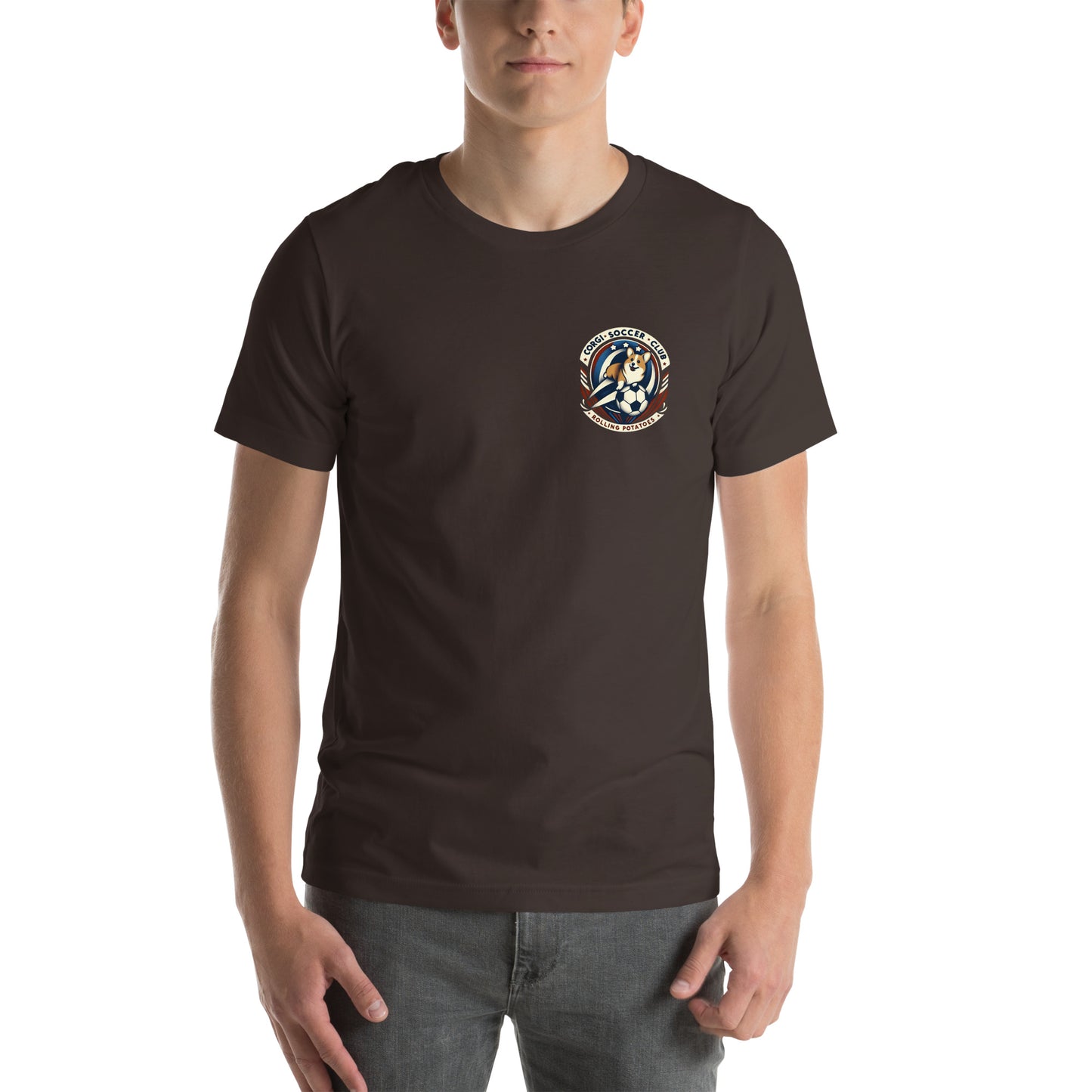 Corgi Soccer Club Rolling Potatoes Unisex t-shirt