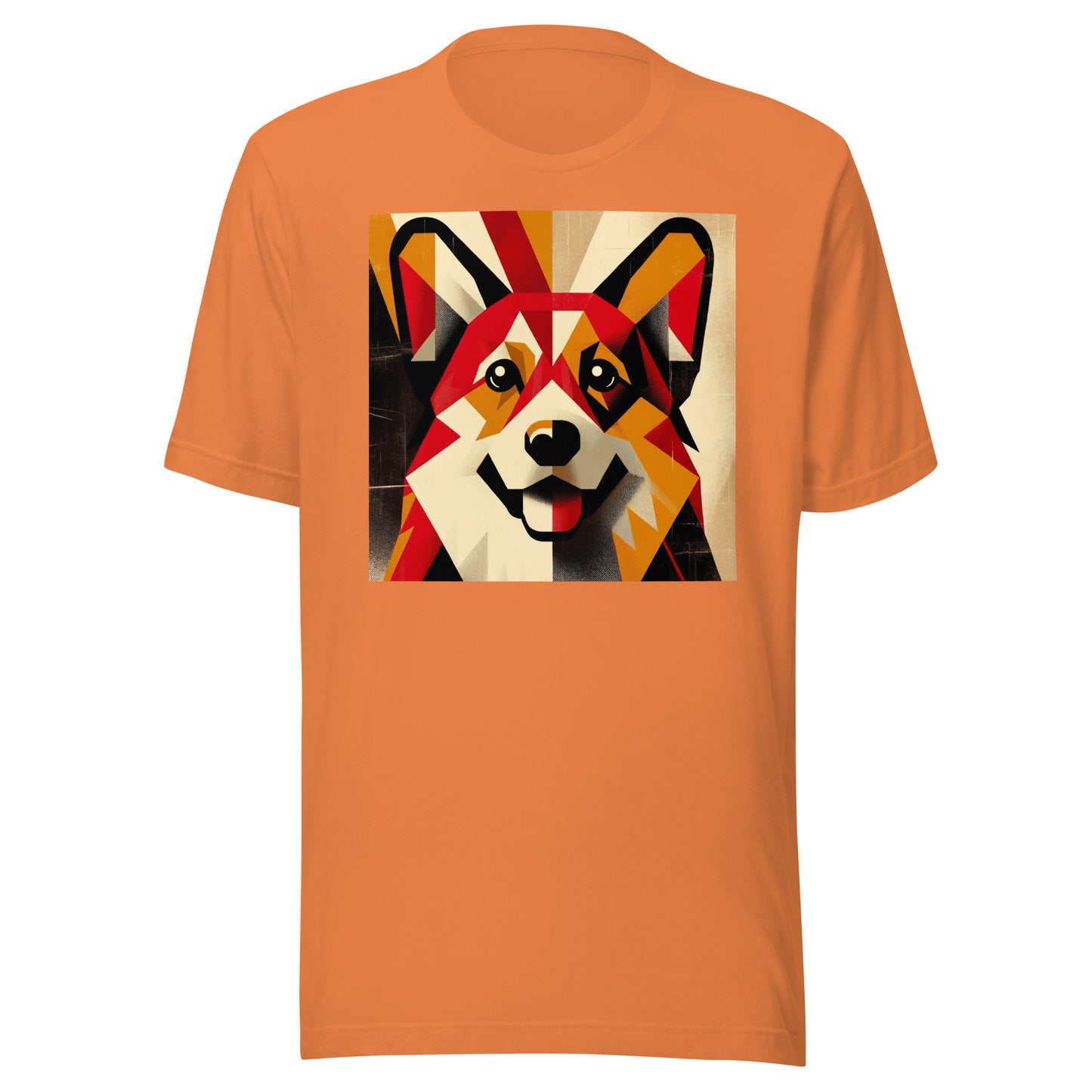 Iron Paws: Corgi Dog Charm - Radiant Red Majesty Unisex t-shirt