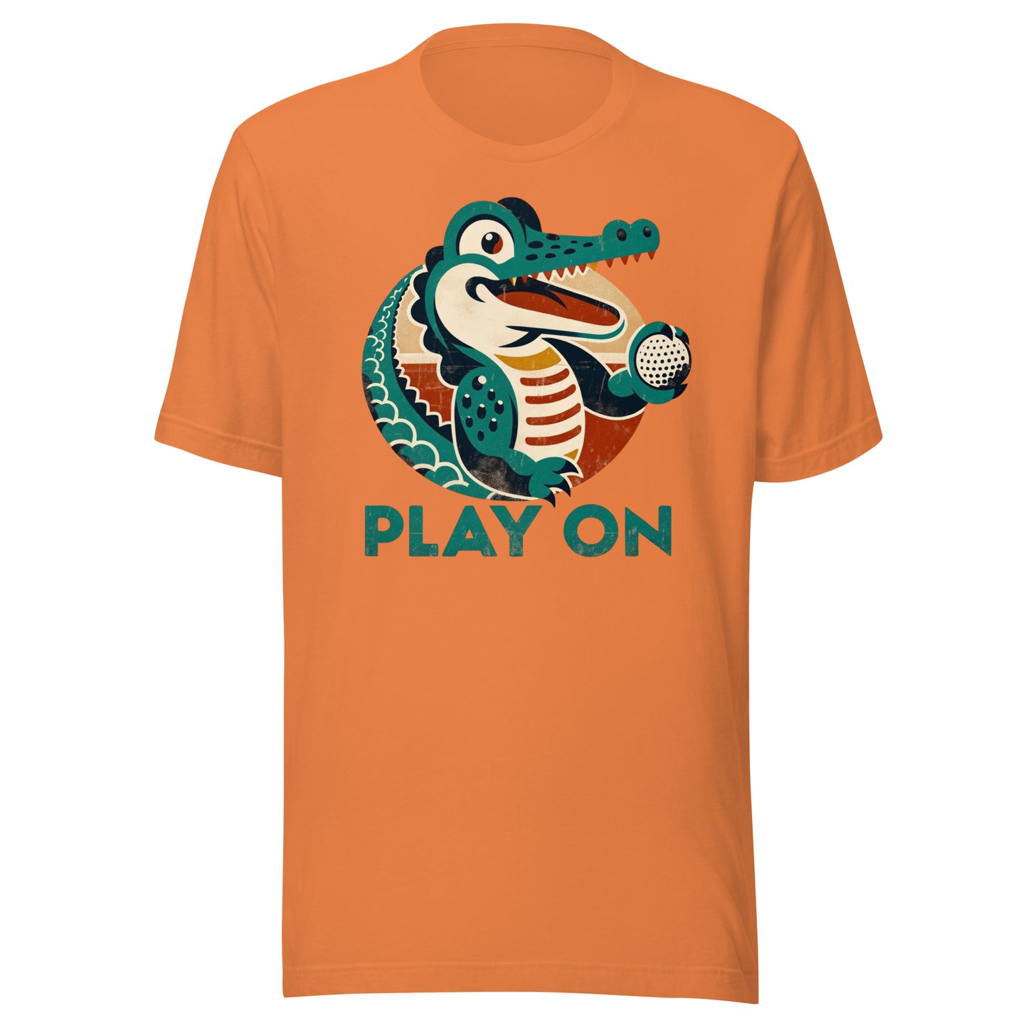 Golf Gator Play On Golfing Tee Unisex t-shirt