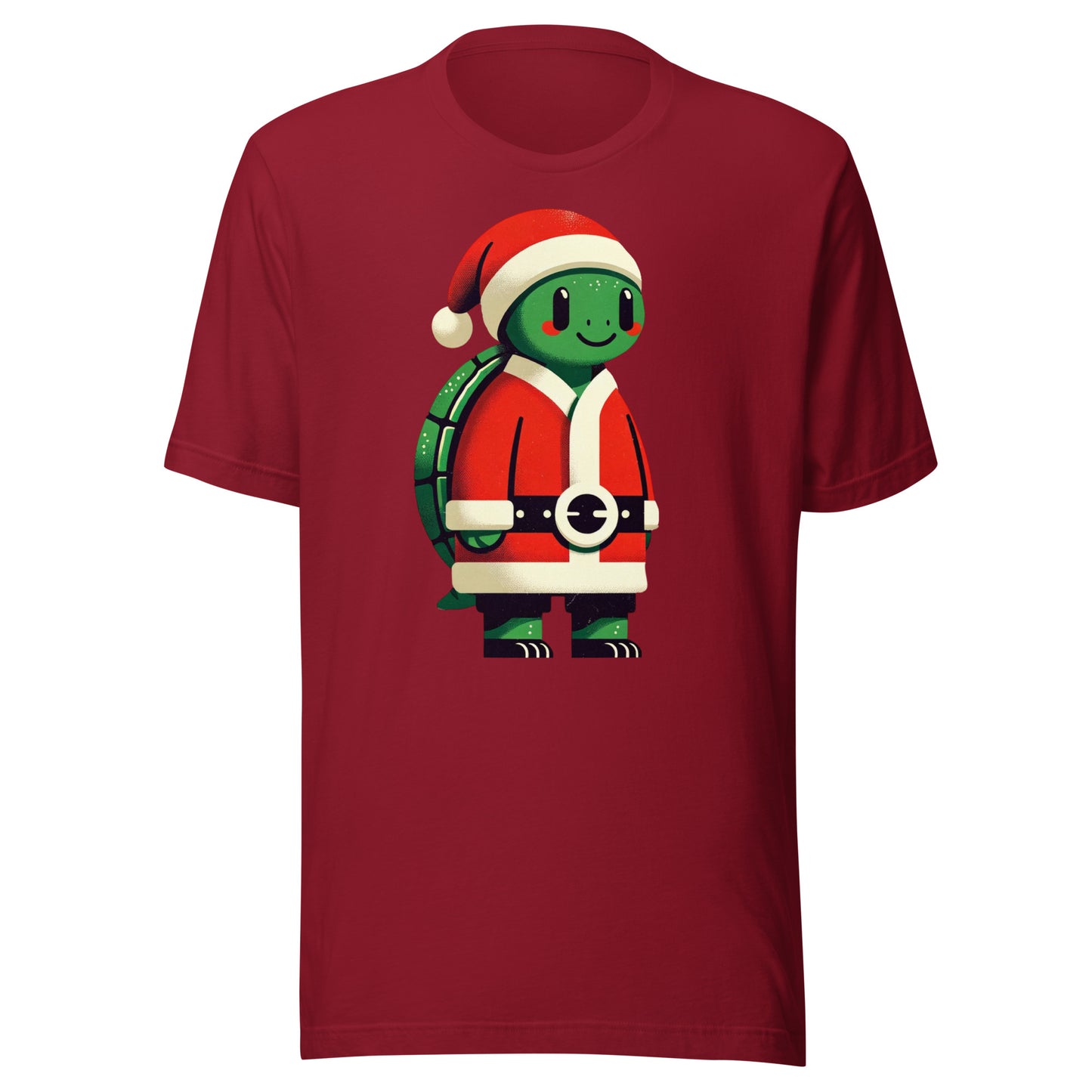 Turtle in a Santa Suit: Spreading Happy Vintage Christmas Cheer Unisex t-shirt