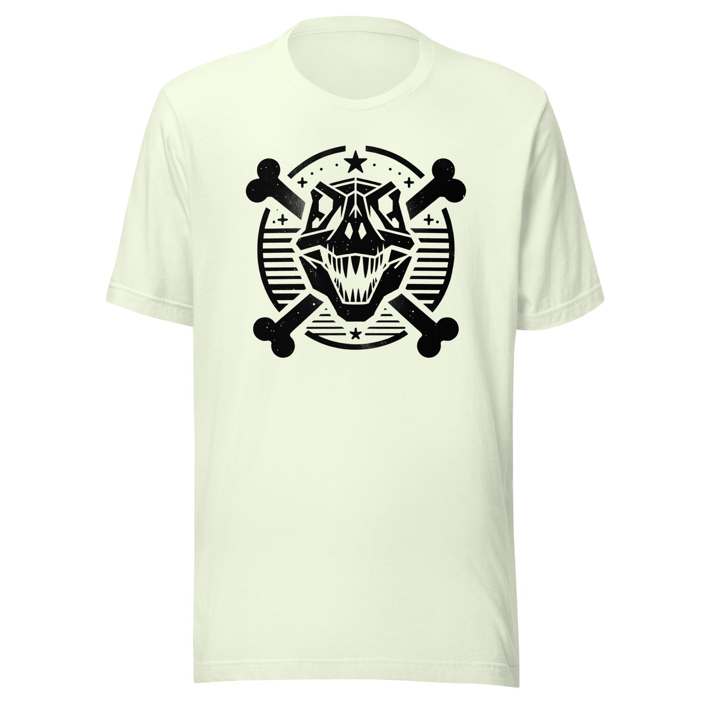 Danger Tyrannosaurus Skull and Crossbones Graphic Unisex t-shirt