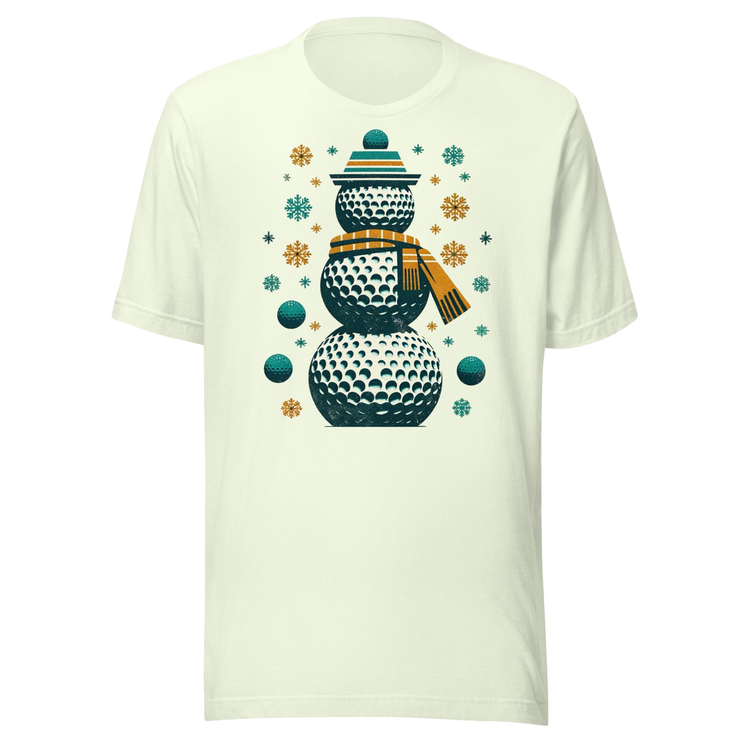 Golf Ball Snowman Graphic Unisex t-shirt