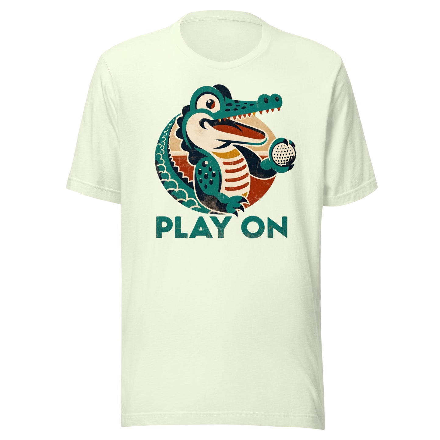Golf Gator Play On Golfing Tee Unisex t-shirt