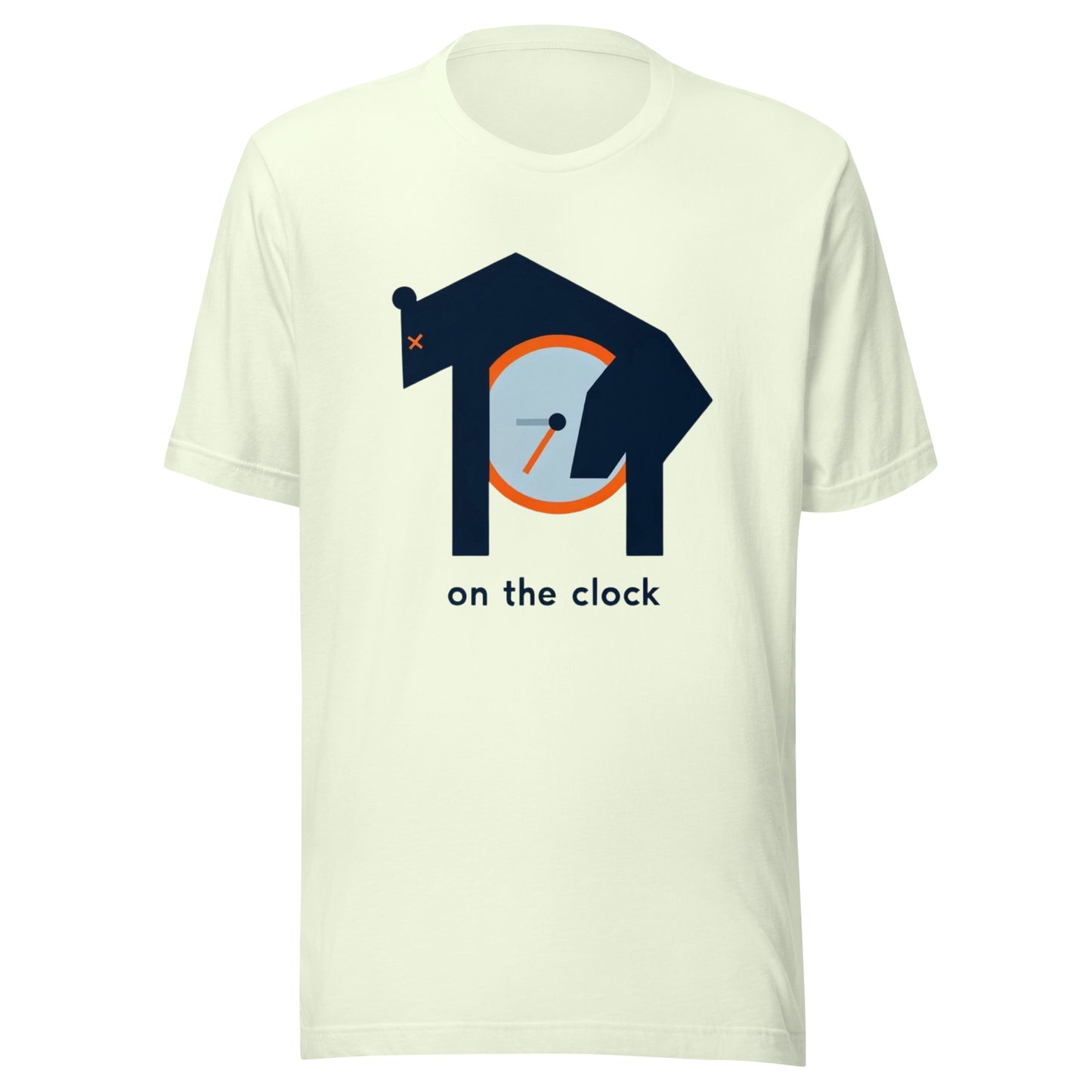 Draft Passed Out Bear "On The Clock" Minimalistic Graphic Tee Unisex t-shirt
