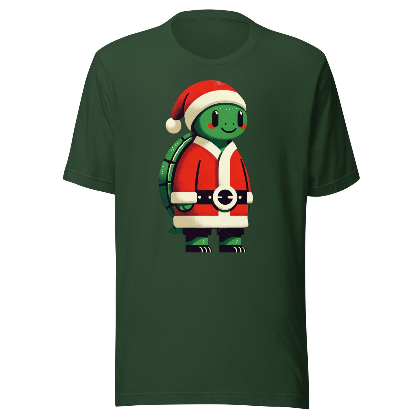 Turtle in a Santa Suit: Spreading Happy Vintage Christmas Cheer Unisex t-shirt