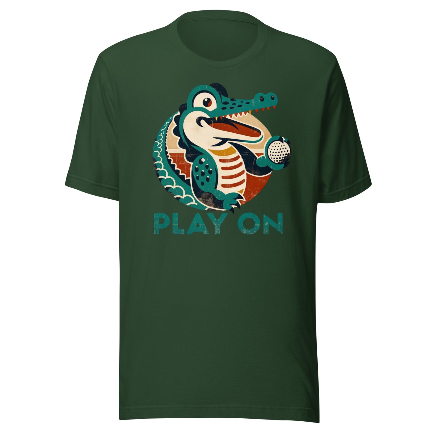 Golf Gator Play On Golfing Tee Unisex t-shirt