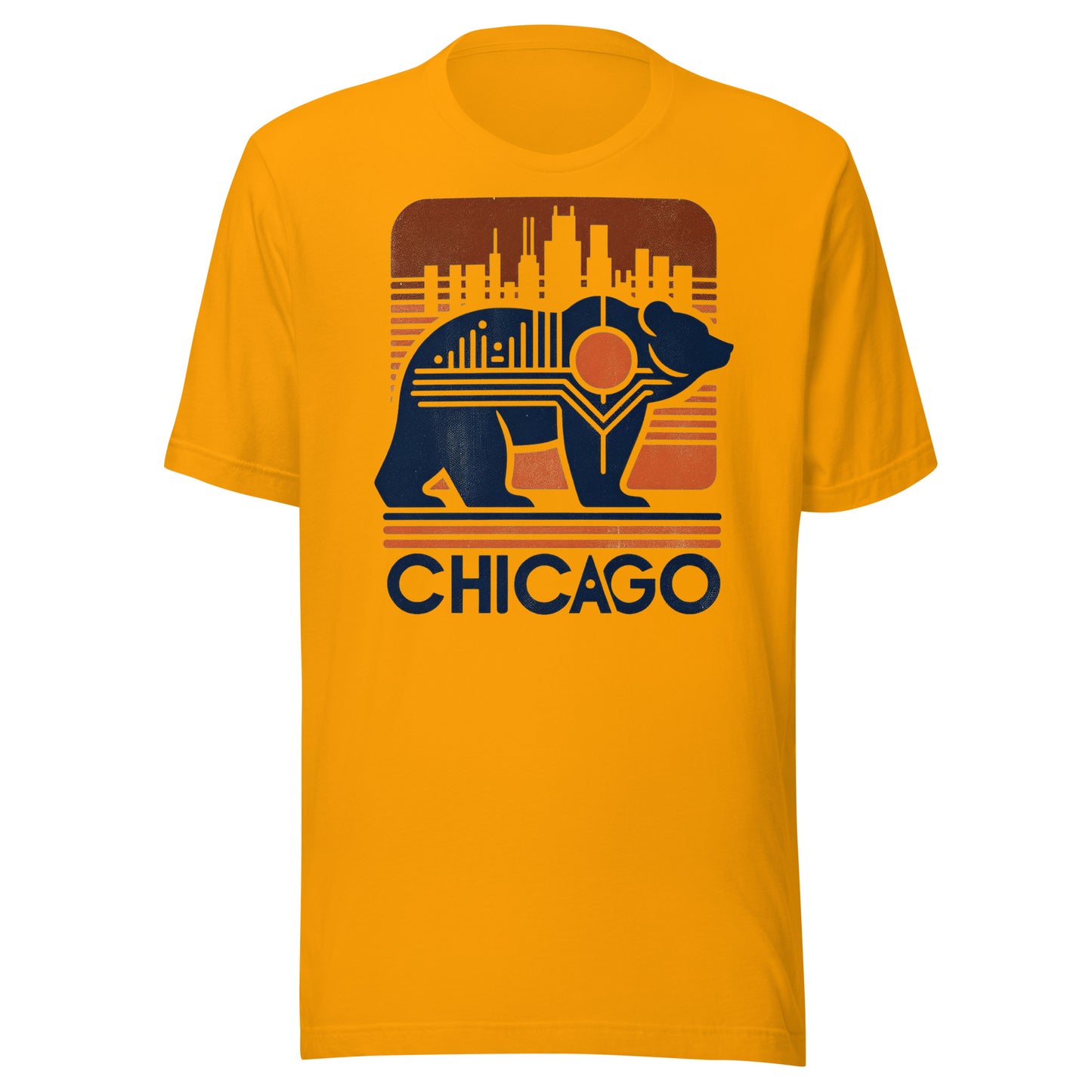 Chicago Gridiron: Windy City Charge - Retro Football Tapestry Series Unisex t-shirt