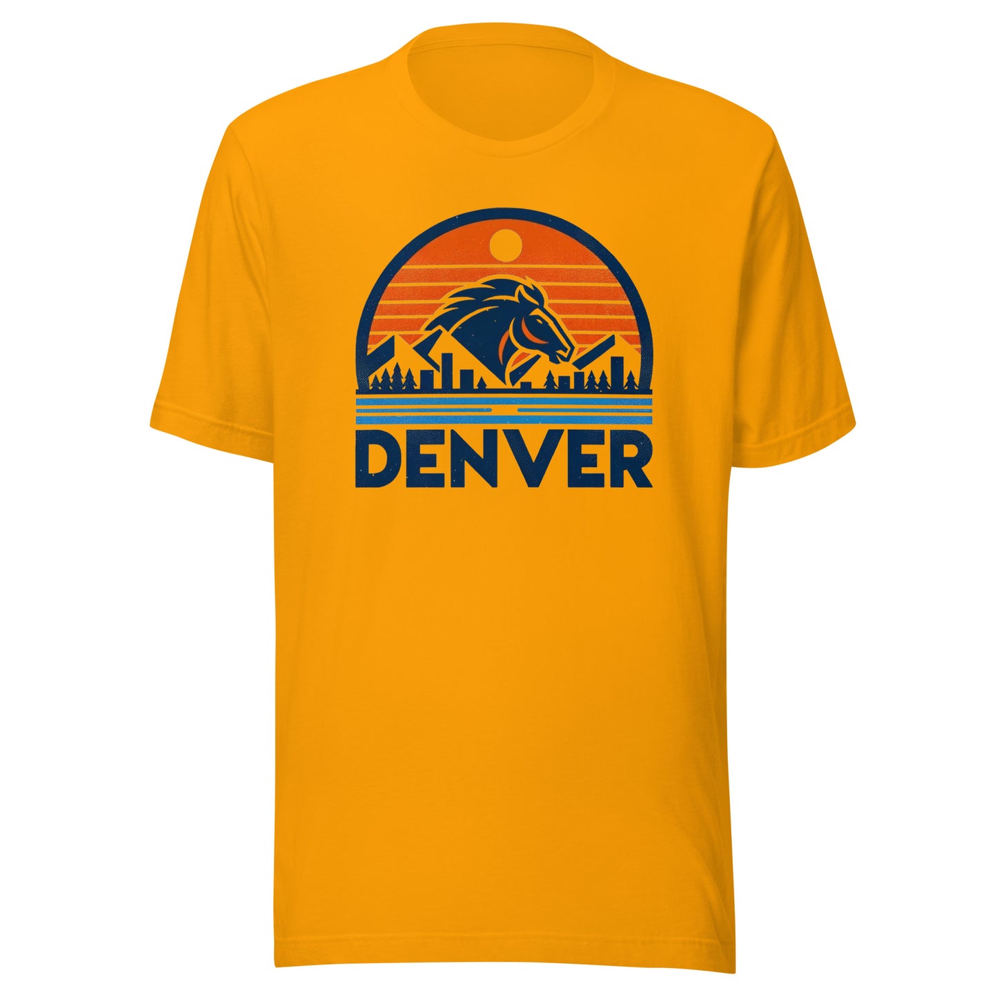 Denver Gridiron: Riding Momentum - Retro Football Tapestry Series Unisex t-shirt