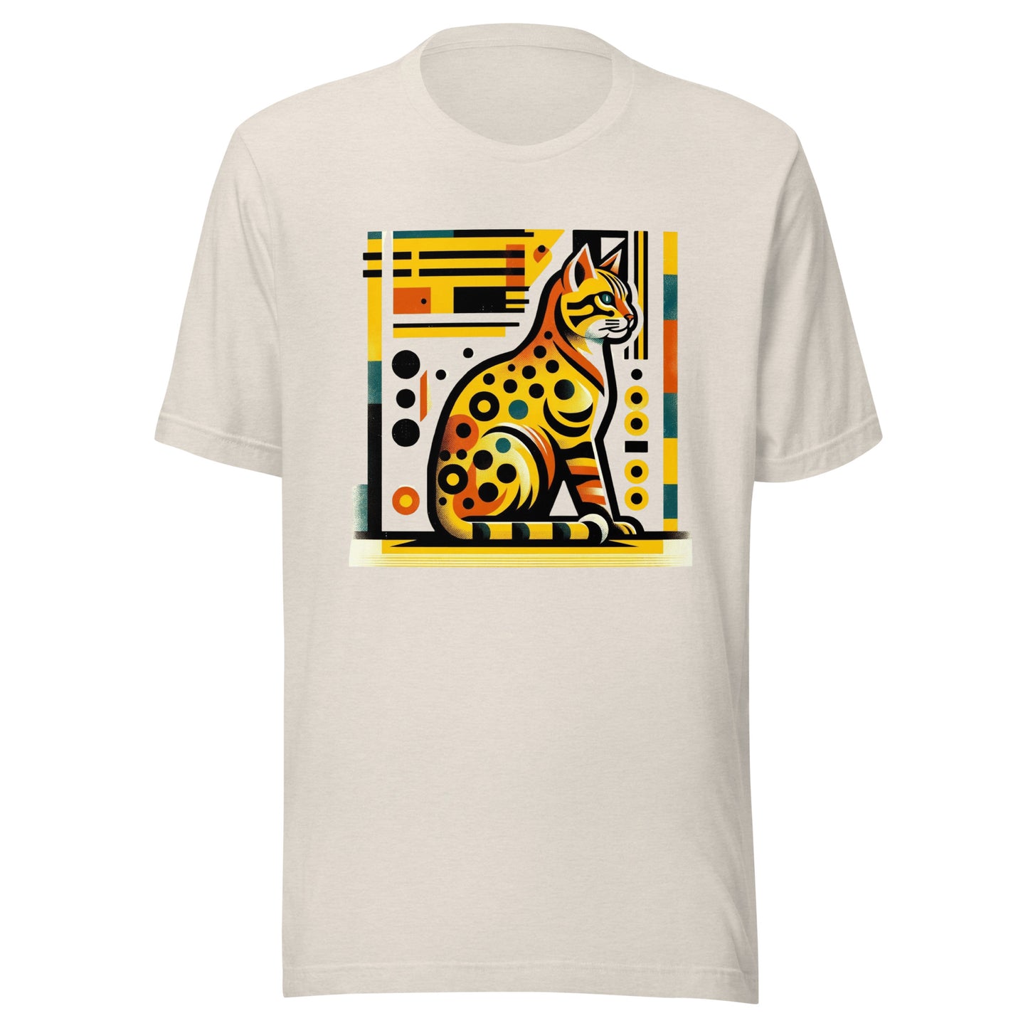 Iron Paws: The Spotted Spectacle - Yellow Bengal Cat Majesty Unisex t-shirt