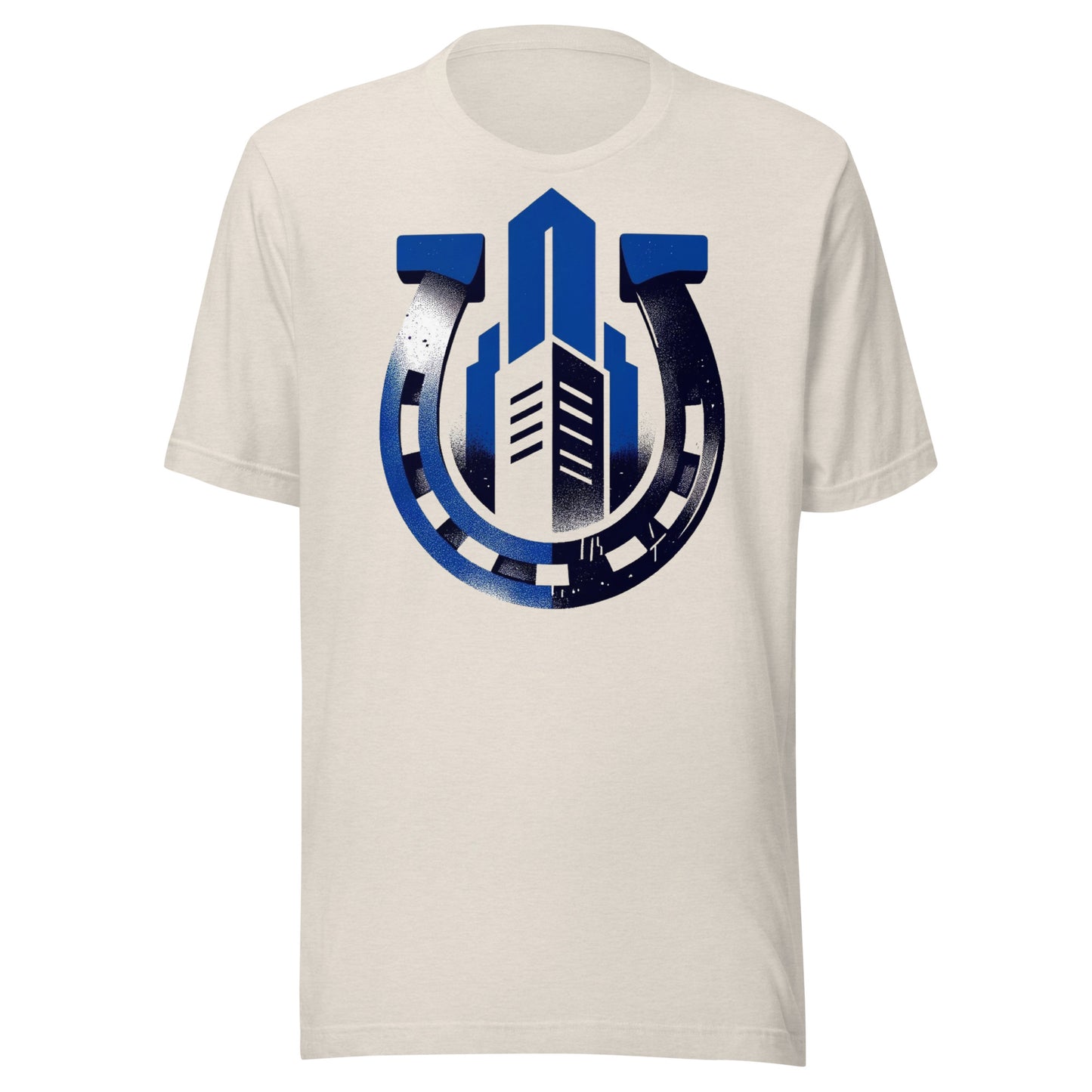 Indianapolis Gridiron: Horseshoe Skyline - Retro Football Tapestry Series Unisex t-shirt