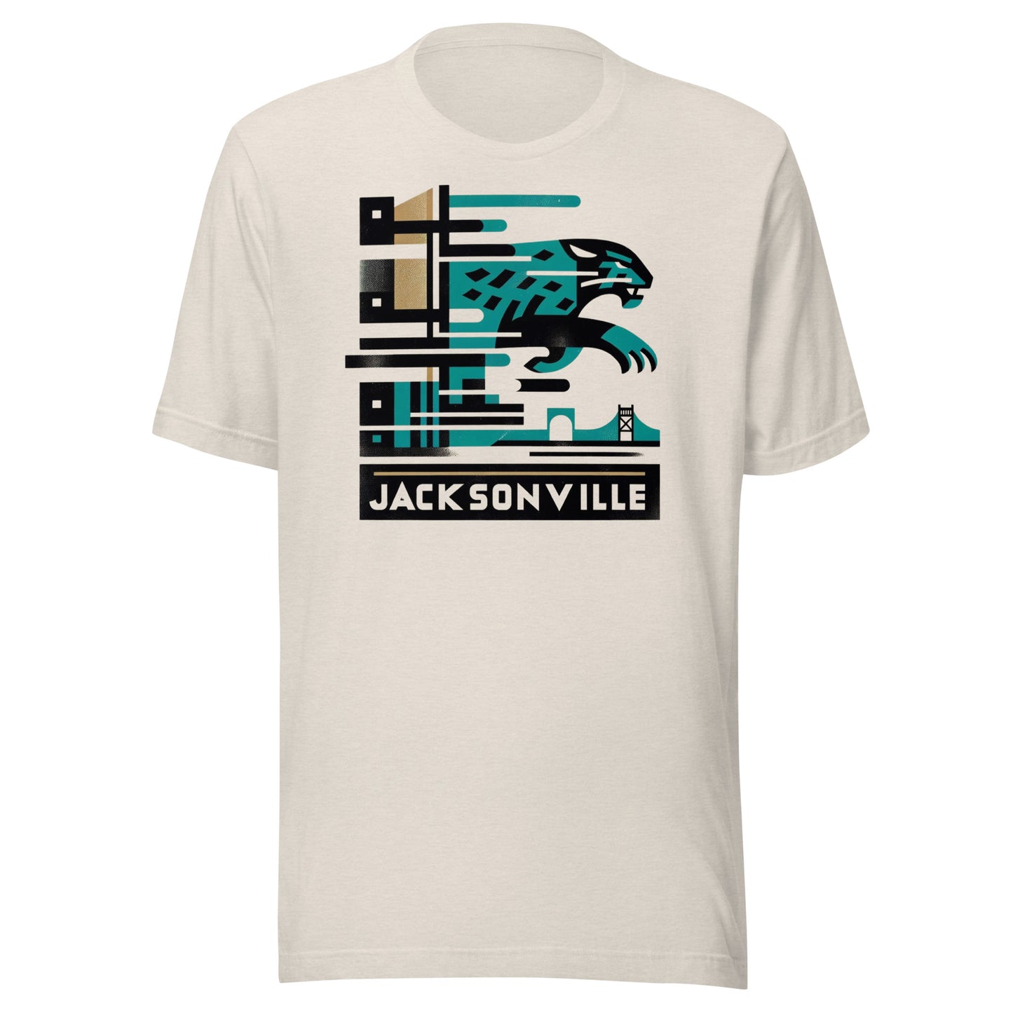 Jacksonville Gridiron: Maritime Cats - Retro Football Tapestry Series Unisex t-shirt