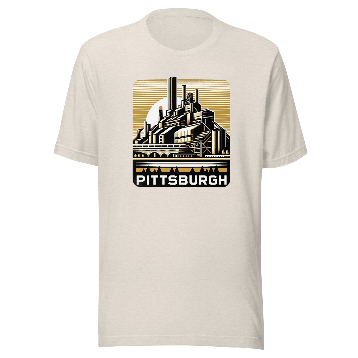 Pittsburgh Gridiron: Steel Mill Toughness - Retro Football Tapestry Series Unisex t-shirt