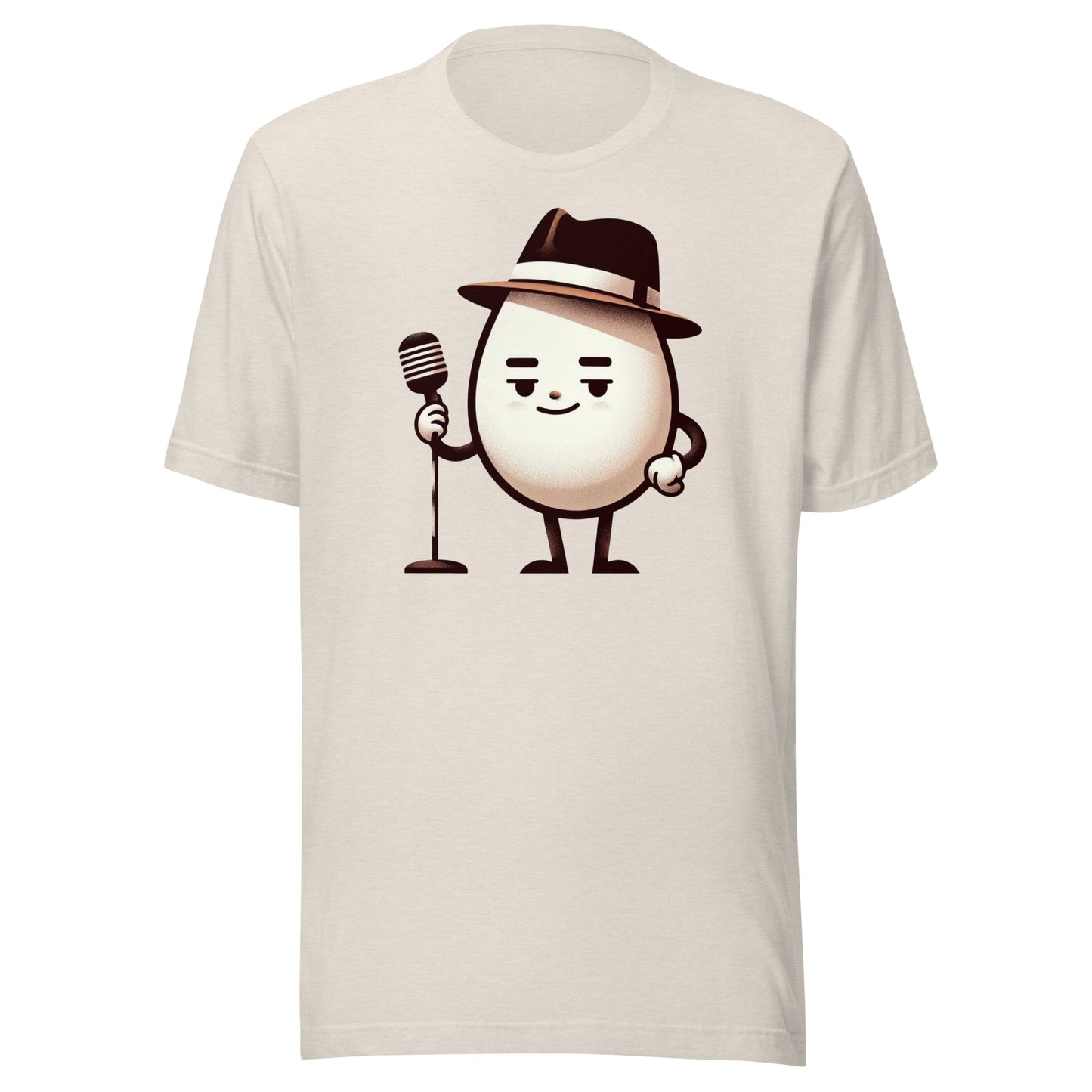 All the Yolks: Cool Egg Comedian with Microphone Unisex Tee