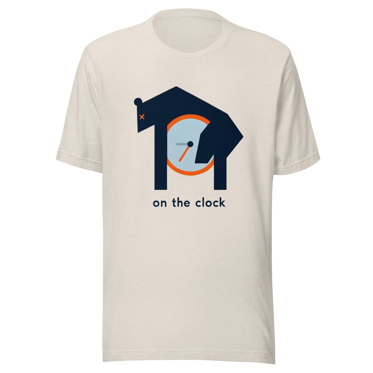 Draft Passed Out Bear "On The Clock" Minimalistic Graphic Tee Unisex t-shirt