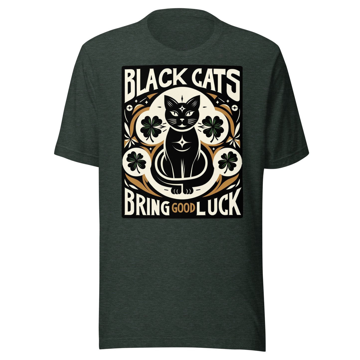 Black Cats Bring Good Luck Graphic Unisex t-shirt