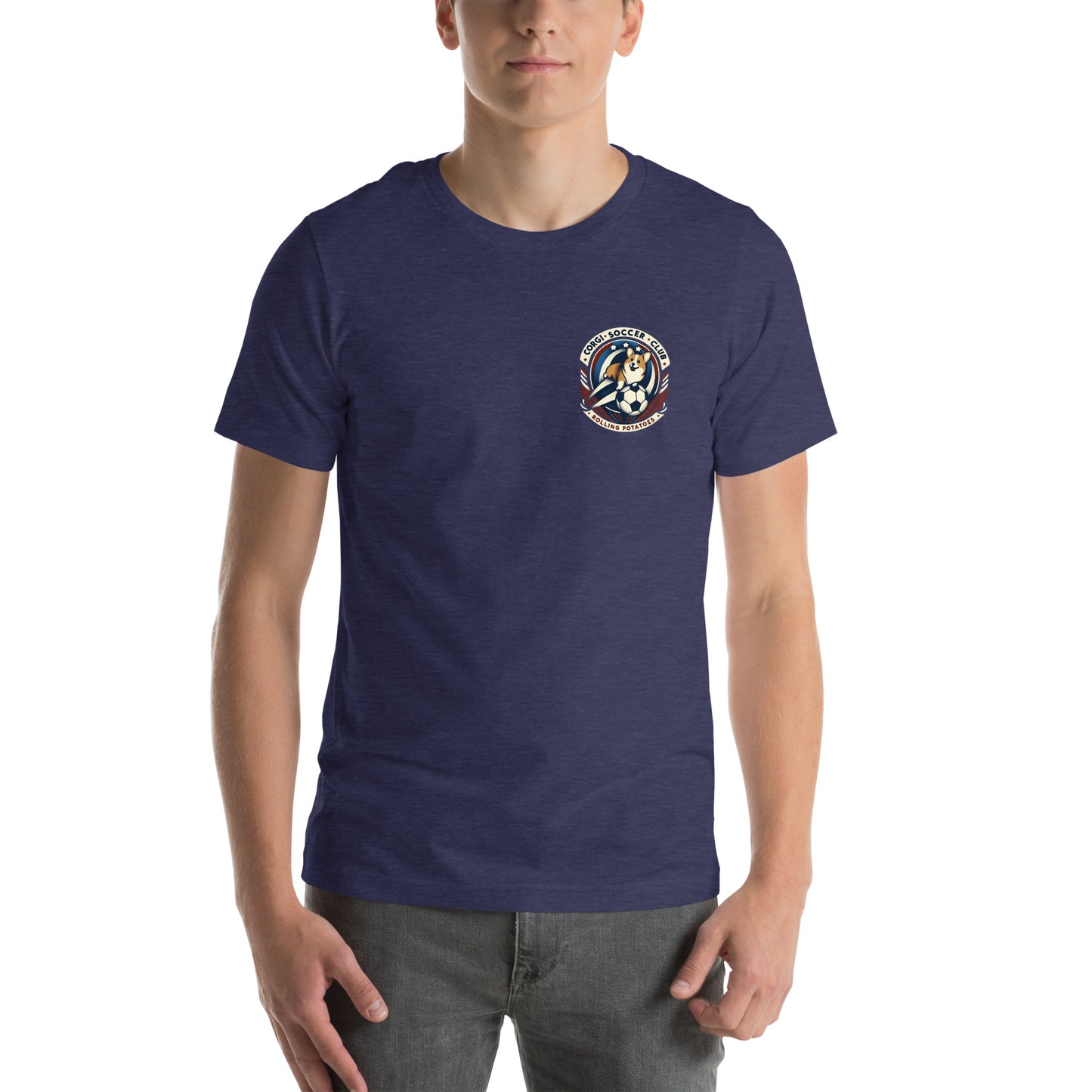 Corgi Soccer Club Rolling Potatoes Unisex t-shirt