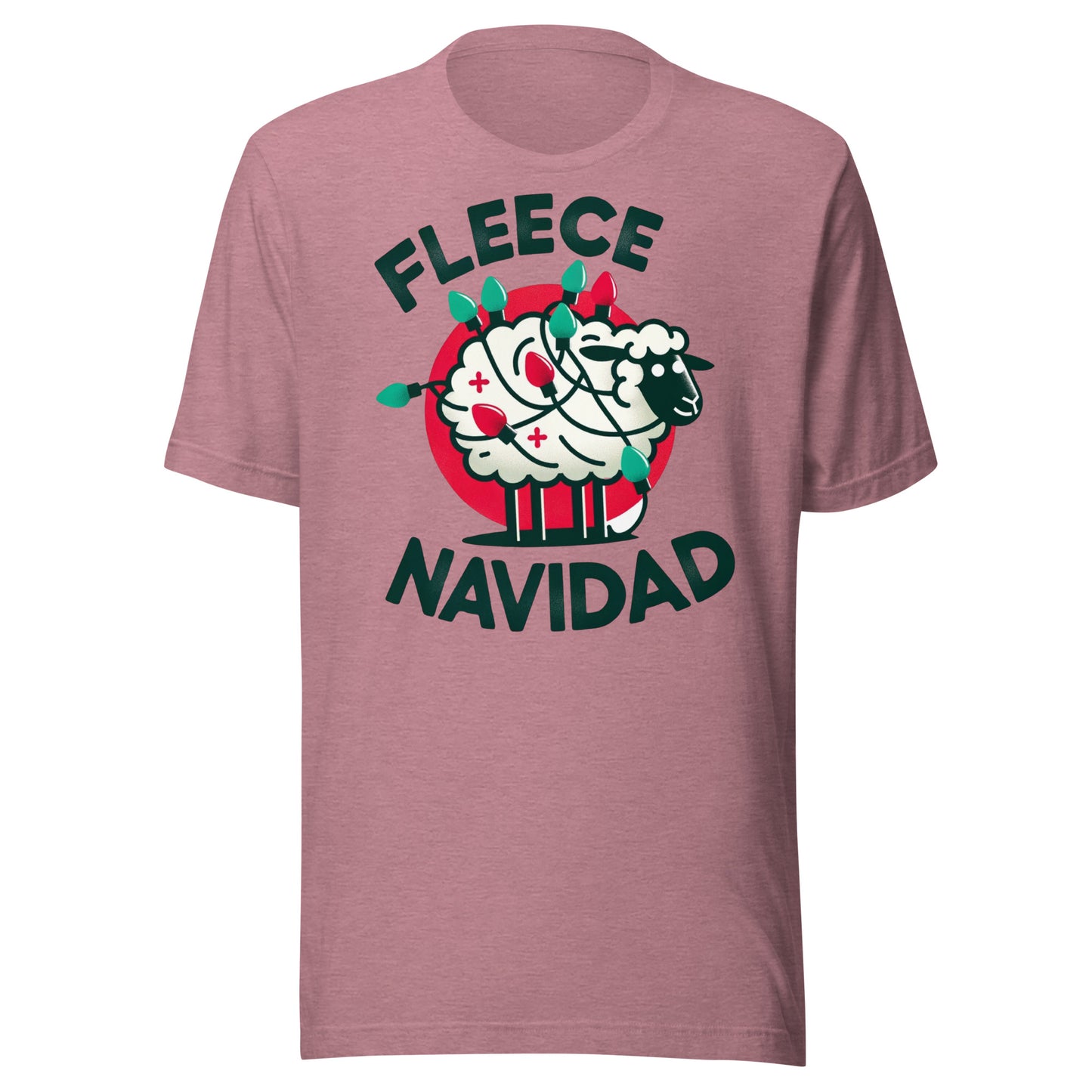 Fleece Navidad Sheep Graphic Unisex t-shirt