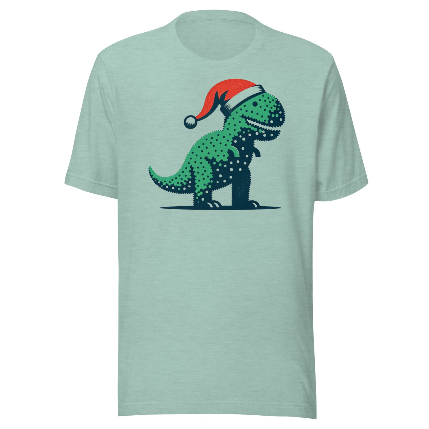 Tyrannosaurus Rex Santa Christmas Holiday Topiary Unisex t-shirt