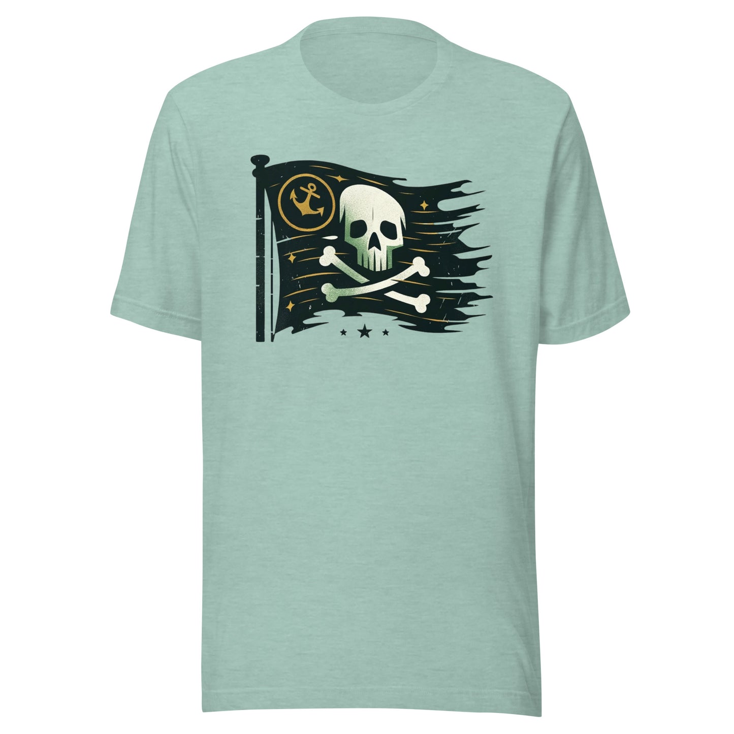 Galactic Buccaneers: Skull and Crossbones of the Cosmic Seas Unisex t-shirt