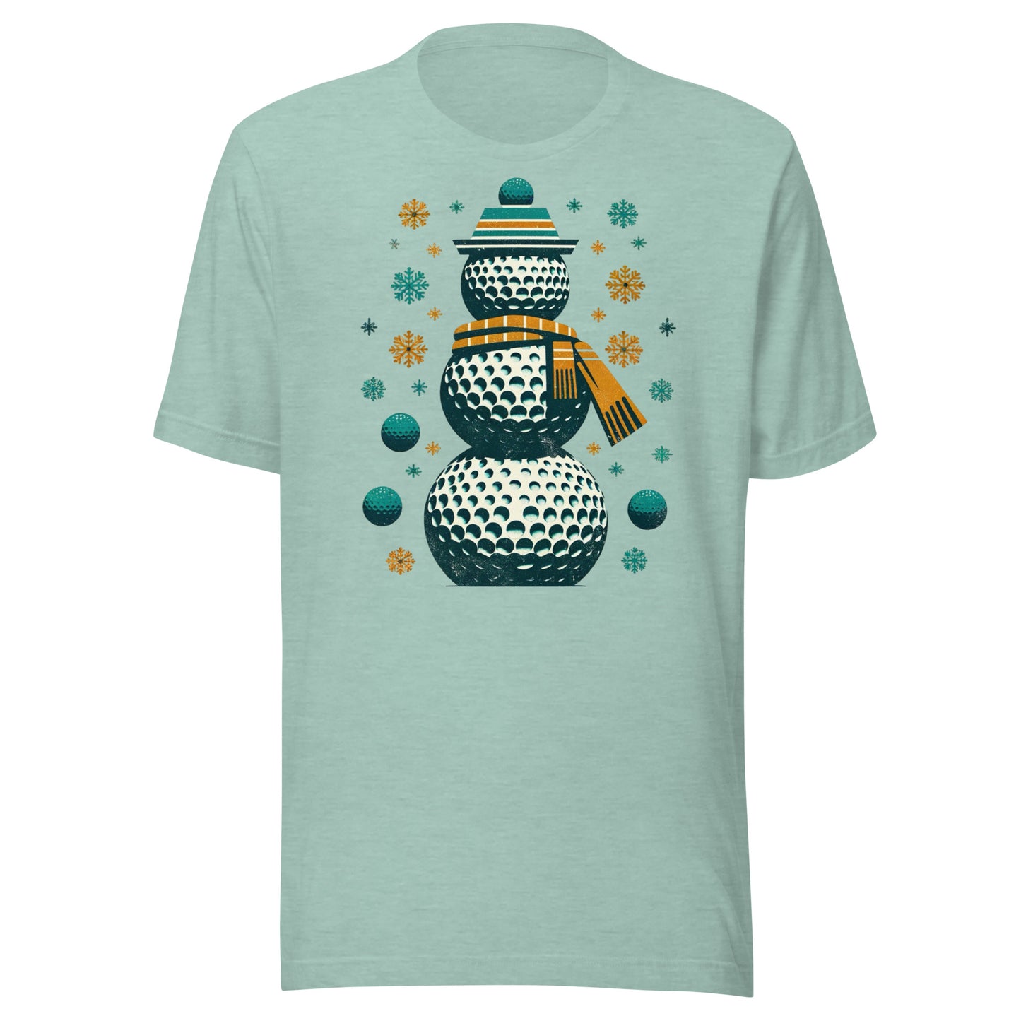 Golf Ball Snowman Graphic Unisex t-shirt