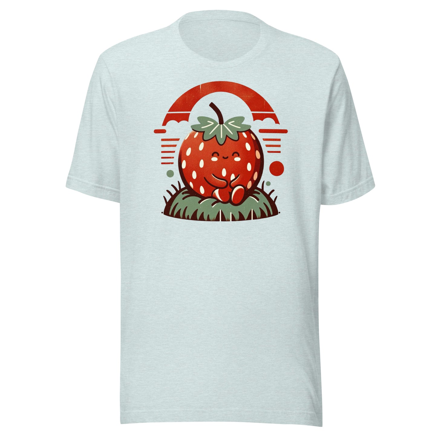 Berry Charming - Smiling Strawberry with Vintage Flair Unisex Tee