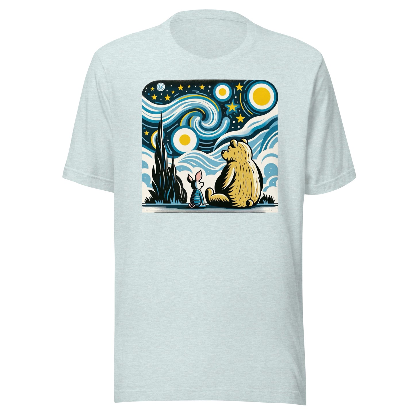 Starry Night Evening Pooh Relaxed Graphic Unisex t-shirt