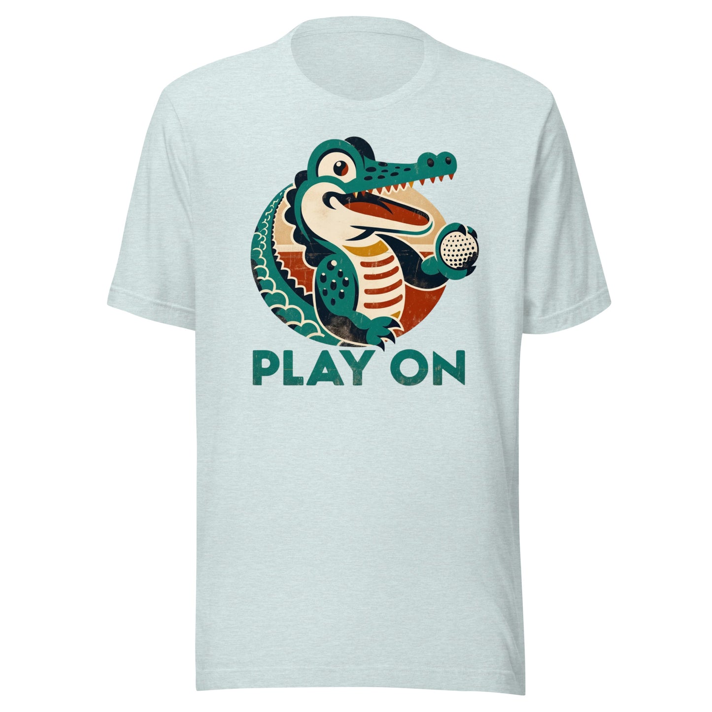 Golf Gator Play On Golfing Tee Unisex t-shirt