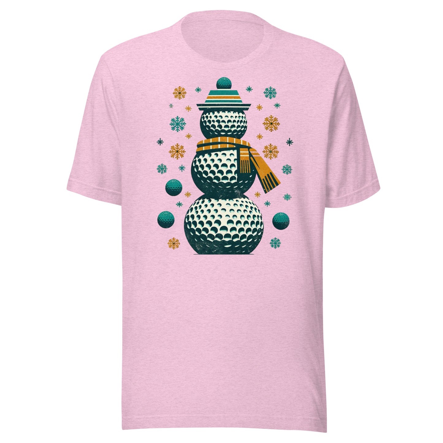 Golf Ball Snowman Graphic Unisex t-shirt