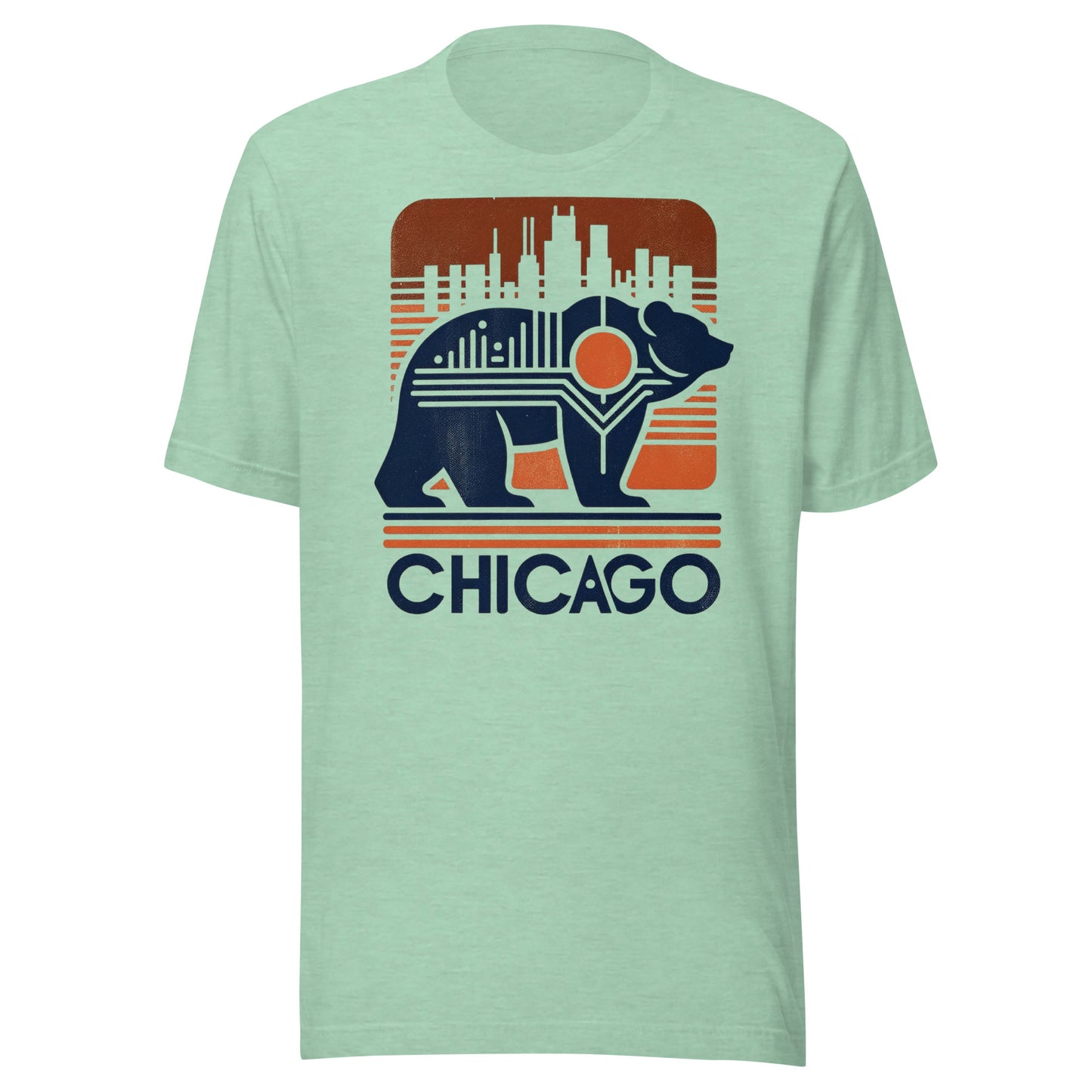 Chicago Gridiron: Windy City Charge - Retro Football Tapestry Series Unisex t-shirt