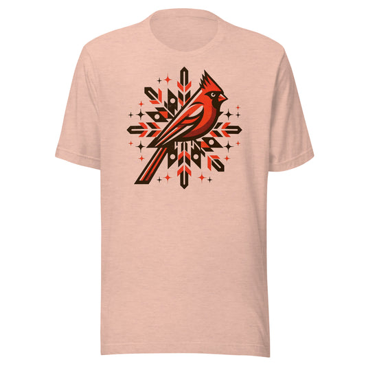 Cardinal Snowflake: Winter Snow Celebration Tee