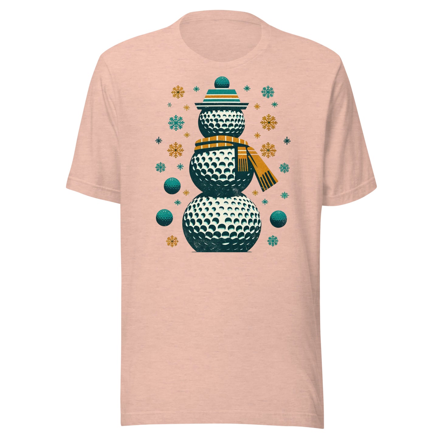 Golf Ball Snowman Graphic Unisex t-shirt