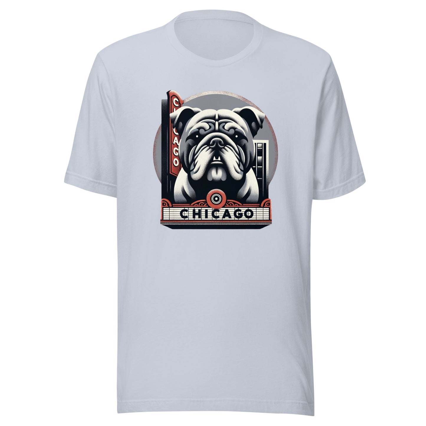 Iron Paws: Bulldog Dog Might - Chicago Strength Unisex t-shirt